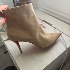 Christian Louboutin Beige Ankle Booties